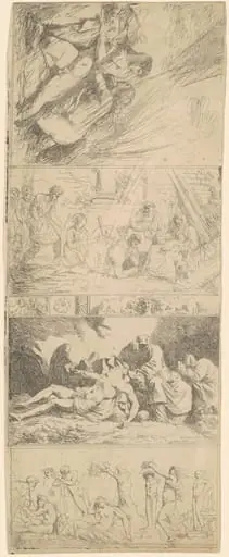 Four Religious and Secular Compositions, by Jean Jacques II Lagrenée