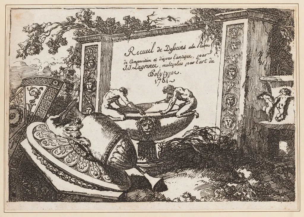Title Page, by Jean Jacques II Lagrenée, ink