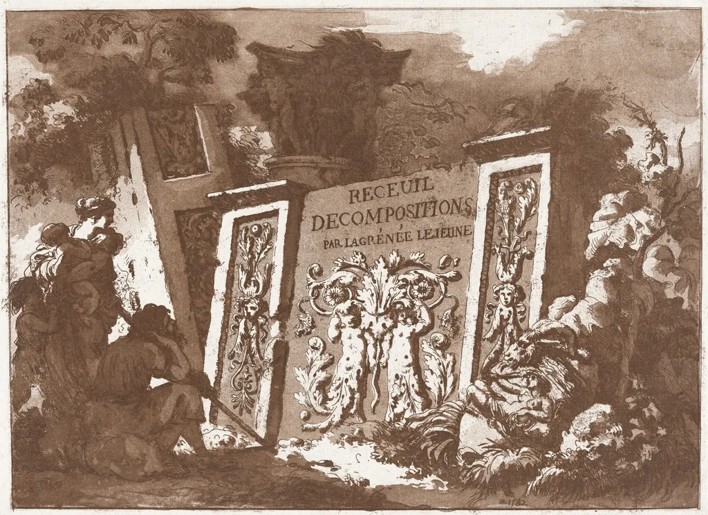 Title Page, by Jean Jacques II Lagrenée, ink
