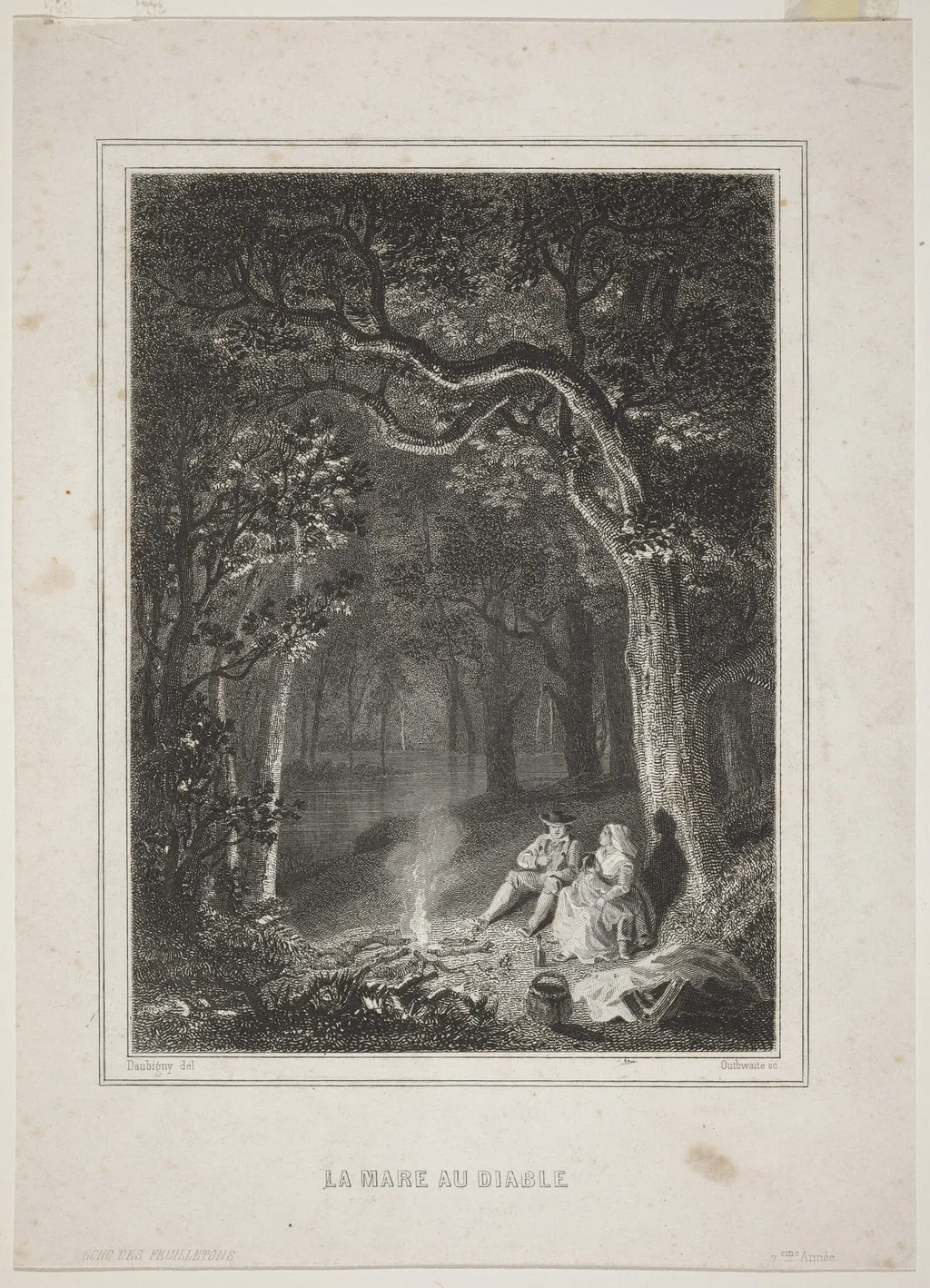La Mare au diable, by Jean Jacques Outhwaite, ink, 1640