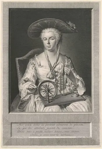 Madame Arlon Spinning Silk, by Jean-Joseph Balechou