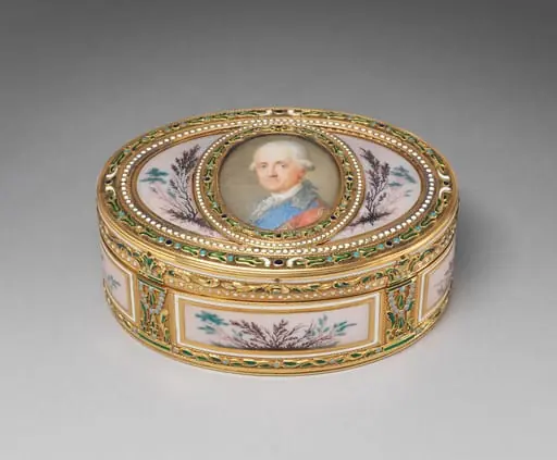 Snuffbox with portrait of a man, probably Prinz Karl von Sachsen (1733–1796), by Jean-Joseph Barrière, 1778