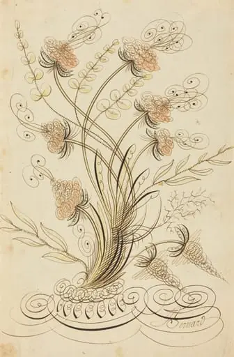 Calligraphic Flowers, by Jean-Joseph Bernard