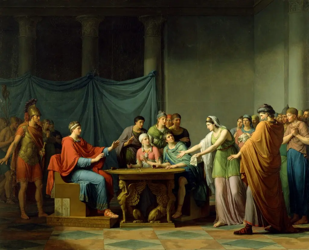 Berenice Reproaching Ptolemy, by Jean-Joseph Taillasson