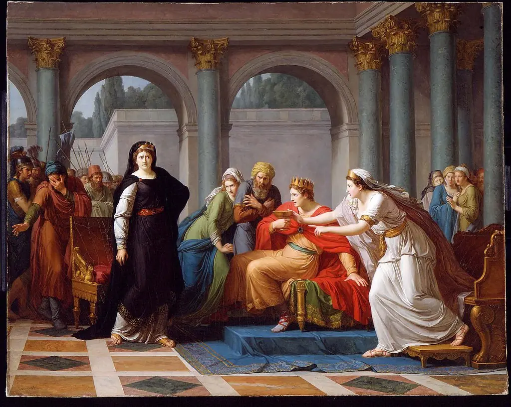 "Seigneur! Voyez ces yeux" (Cleopatra Discovered by Rodogune to Have Poisoned the Nuptial Cup), by Jean-Joseph Taillasson