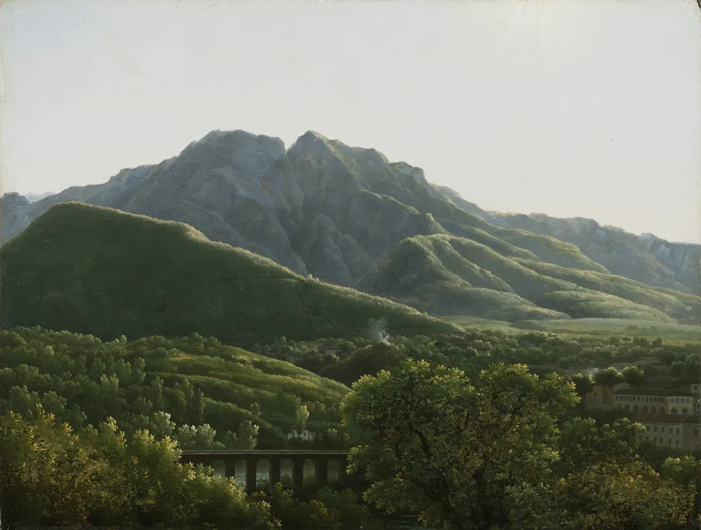 View of the Bridge and Part of the Town of Cava, Kingdom of Naples, by Jean-Joseph-Xavier Bidauld, unspecified, 1794