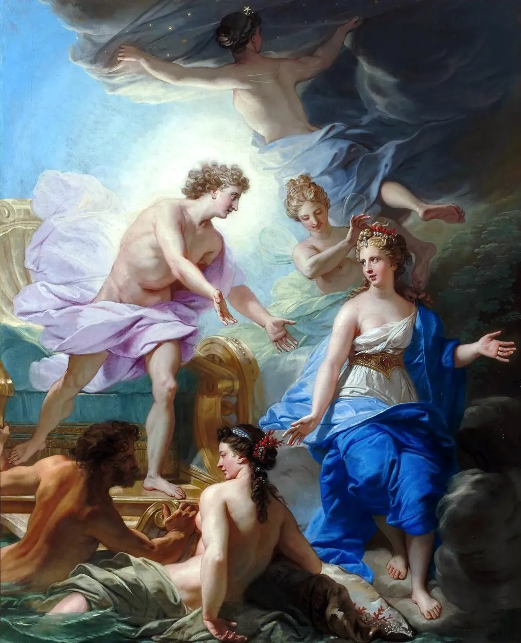 Apollo and Thetis, by Jean Jouvenet, oil, 1701