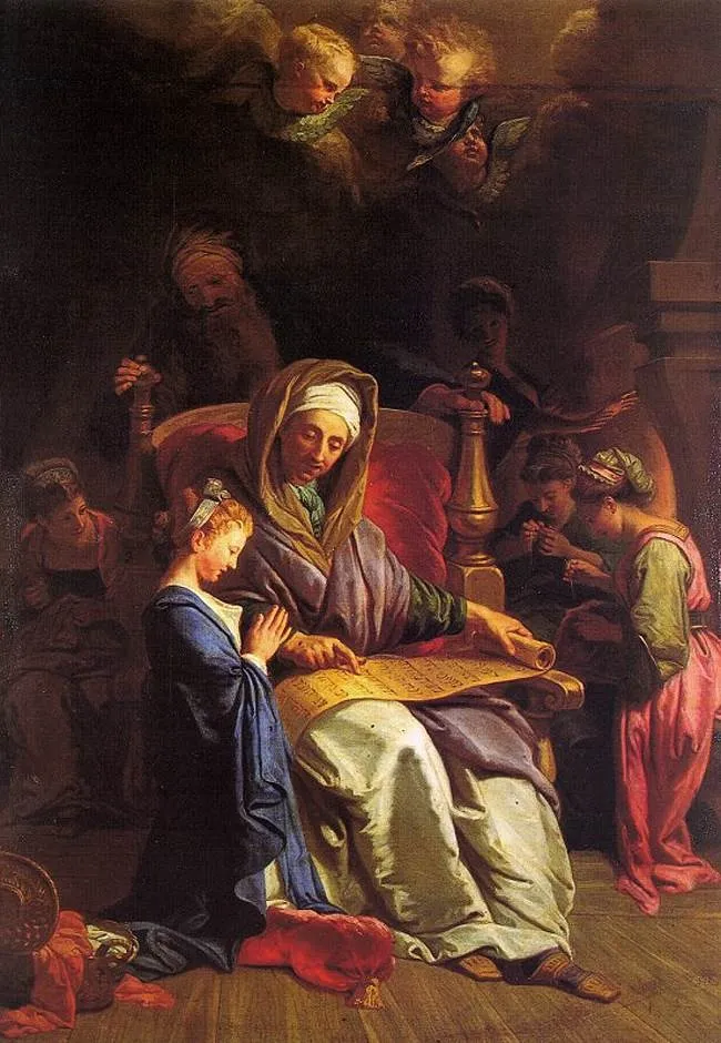 The Education of the Virgin Mary, by Jean Jouvenet, oil, 1700