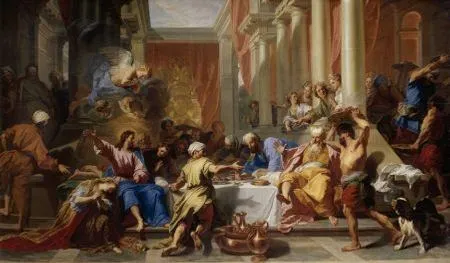 The Meal at Simons, by Jean Jouvenet, unspecified, 1706