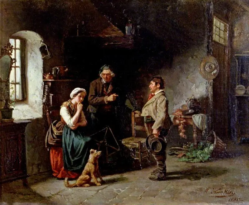 An Offer of Marriage, by Jean Jules Adrien Kunkler