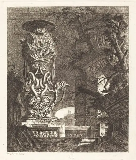 Vase Supported by Intertwined Serpents, by Jean-Laurent Legeay