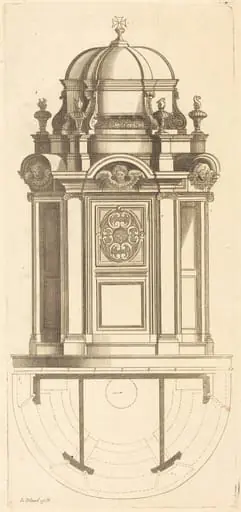 Plan et elevation des plus beaux confessionnaux de Paris, tres fidelemant mesure, by Jean Le Blond