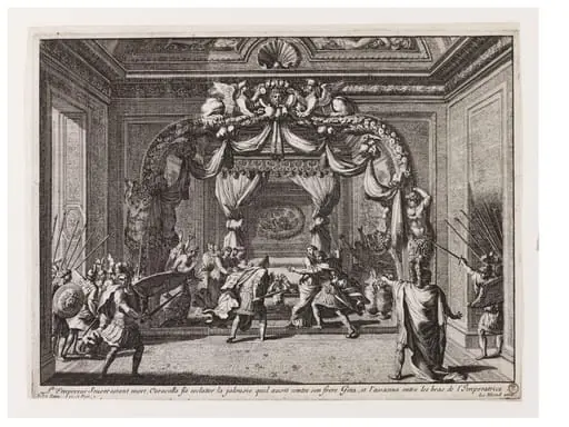 The Emperor Caracalla killing his brother, by Jean Le Pautre