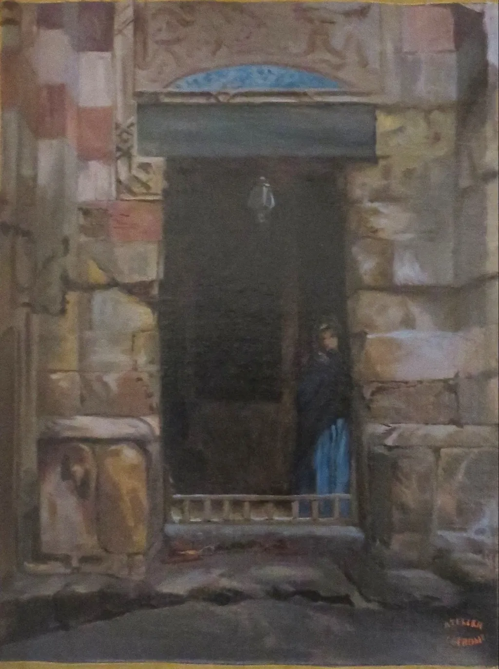 Arab Woman in a Doorway, by Jean Léon Gérôme, oil, 1870