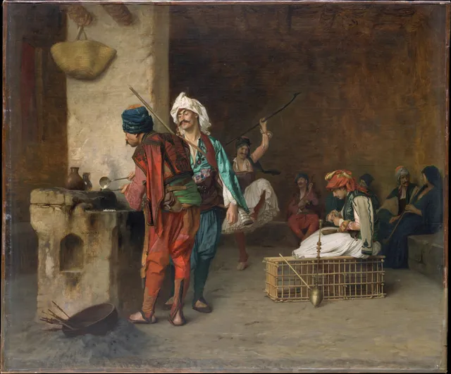 Cafe House, Cairo (Casting Bullets) — Société des Peintres Orientalistes Français