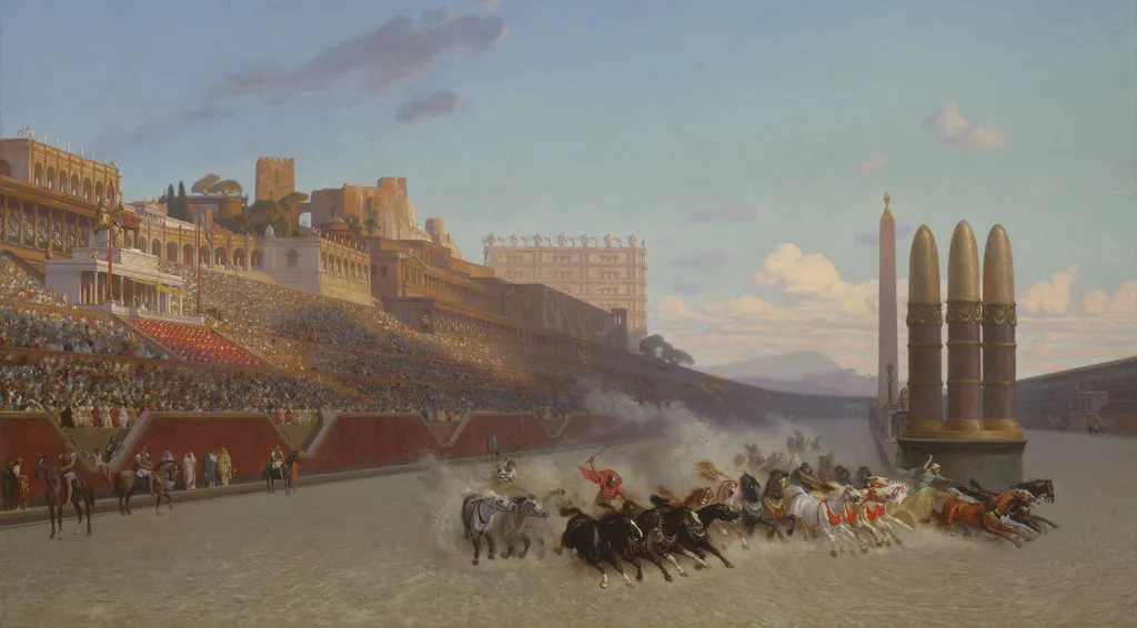 Chariot Race, by Jean Léon Gérôme, unspecified, 1888