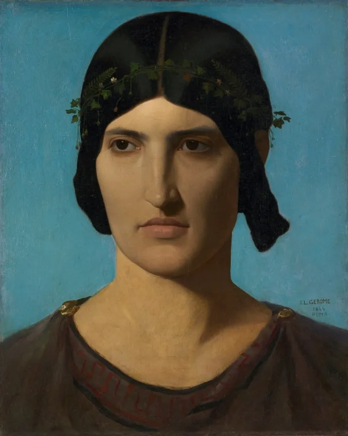 Head of an Italian Woman, by Jean Léon Gérôme, unspecified, 1847