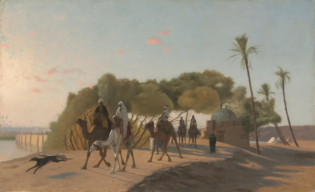Leaving the Oasis, by Jean Léon Gérôme, unspecified, 1884
