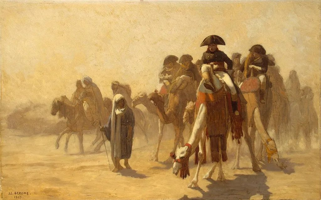 Napoleon in Egypt, by Jean Léon Gérôme, oil, 1863