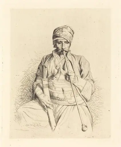 Seated Arab with Pipe, by Jean-Léon Gérôme