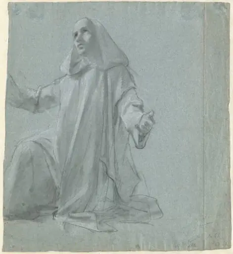 A Young Priest Kneeling, by Jean Leonard Lugardon