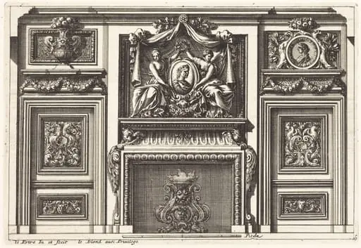 Fireplaces and Other Interior Decorations, by Jean Lepautre