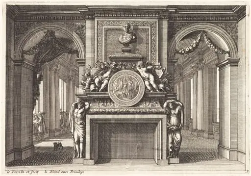Fireplaces and Other Interior Decorations, by Jean Lepautre