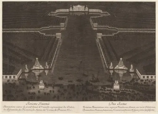 Illuminations autour du grand Canal de Versailles, by Jean Lepautre