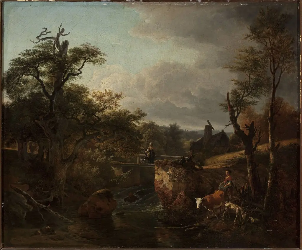 Landscape with a waterfall, by Jean-Louis de Marne
