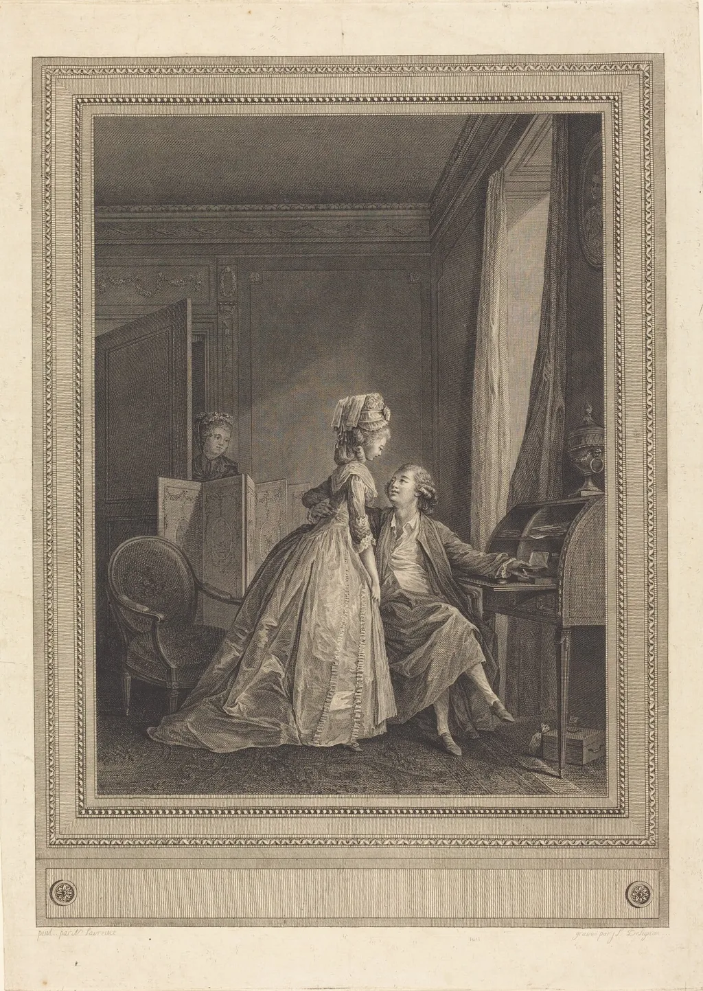 Les offres seduisantes, by Jean-Louis Delignon, ink, 1782