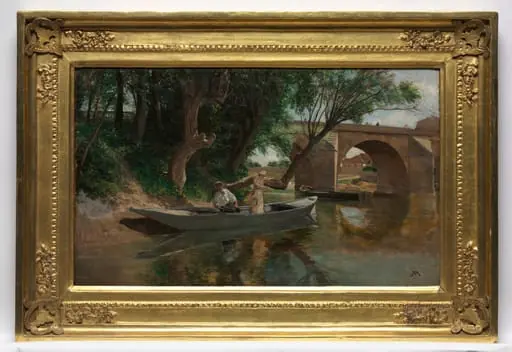 Bridge at Poissy (Pêcheurs à ligne), by Jean Louis Ernest Meissonier