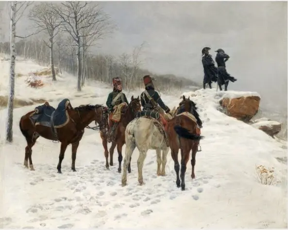 Group of Cavalry in the Snow: Moreau and Dessoles before Hohenlinden, by Jean Louis Ernest Meissonier