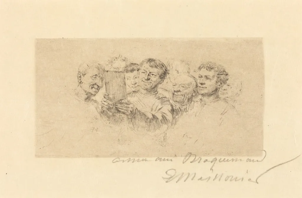 Les Amateurs, by Jean-Louis-Ernest Meissonier, ink, 1870