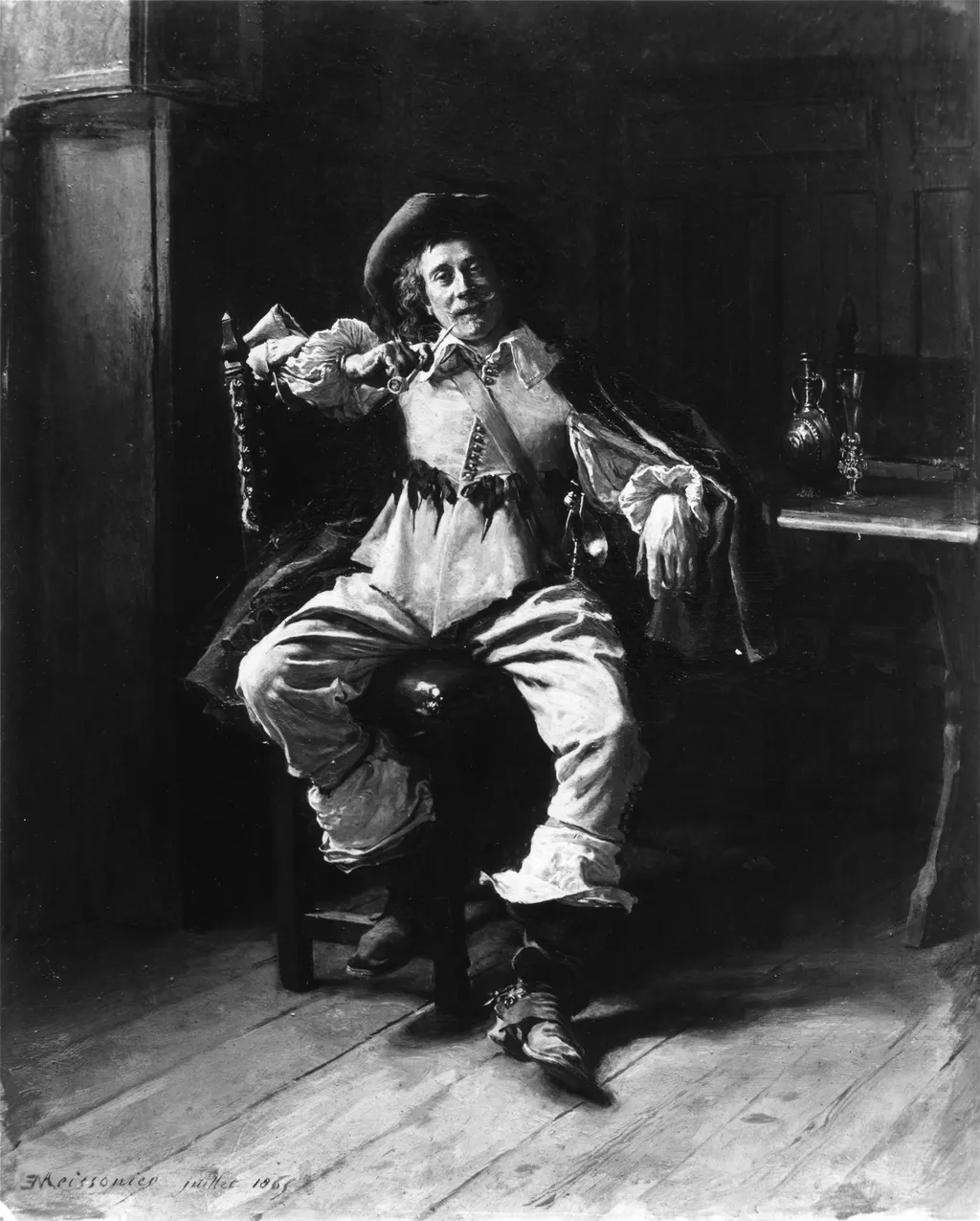 The Jovial Trooper, by Jean Louis Ernest Meissonier, oil, 1865