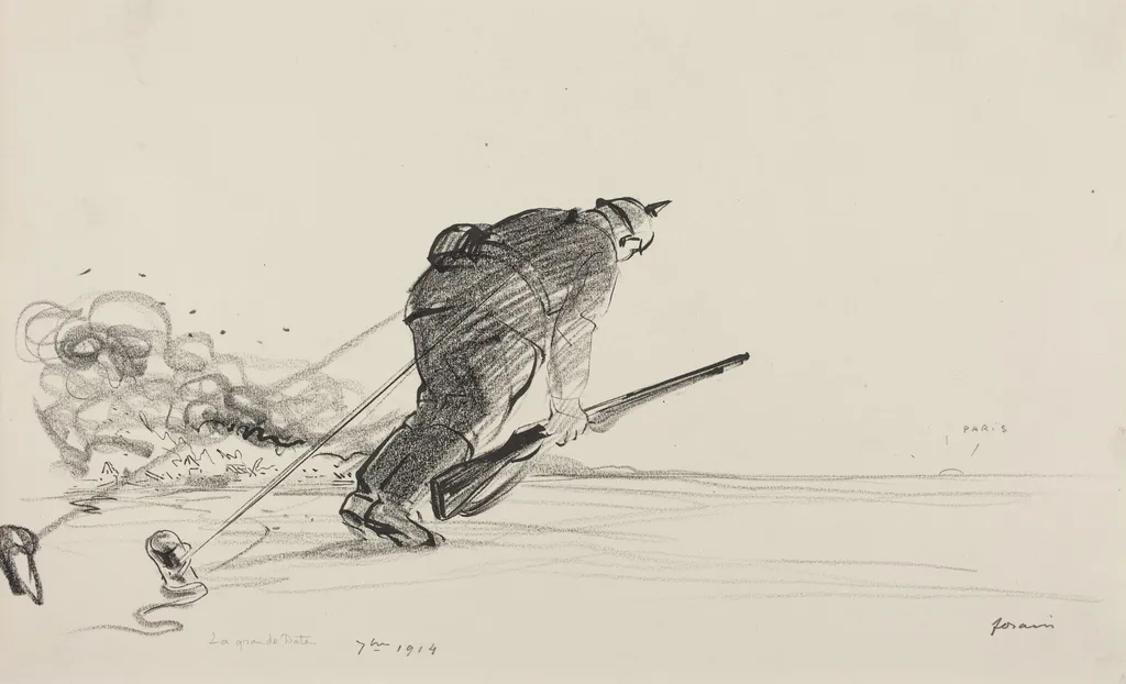 7me 1914, by Jean-Louis Forain, ink, 1916