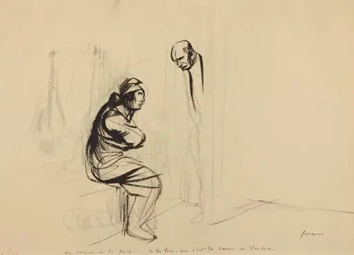 a) Au congres de la Paix (recto); b) Untitled (verso), by Jean-Louis Forain