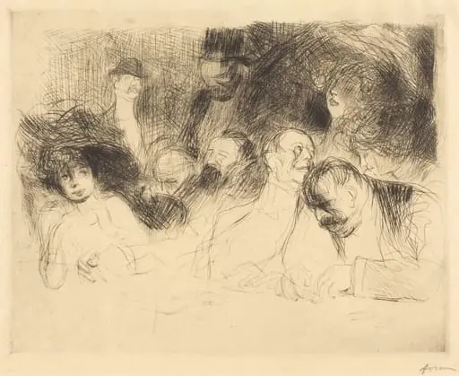 A la table de jeu (1ère planche) (At the Gambling Table) (first plate), by Jean-Louis Forain