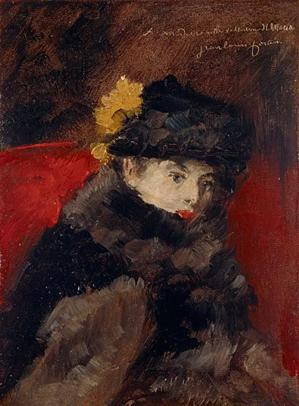 A Lady in a Fur Cape, by Jean-Louis Forain