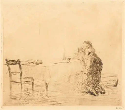 Après l'apparition (2e planche) (After the Vision) (second plate), by Jean-Louis Forain
