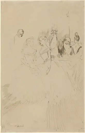 At an Evening Party, by Jean-Louis Forain