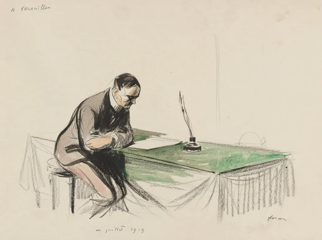 At Versailles, July 1919, by Jean-Louis Forain, 1919