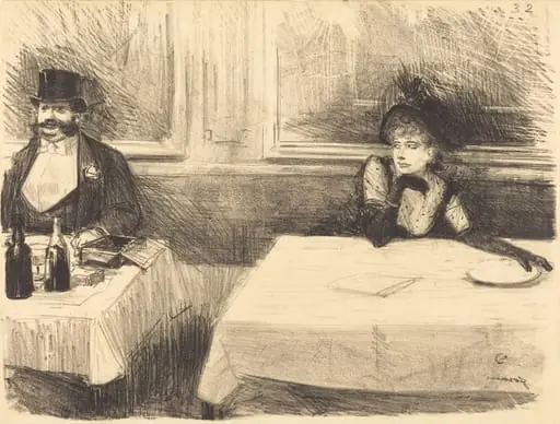 Au restaurant (At the Restaurant), by Jean-Louis Forain