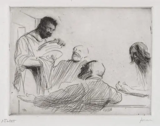 Avant le repas à Emmaus, by Jean-Louis Forain