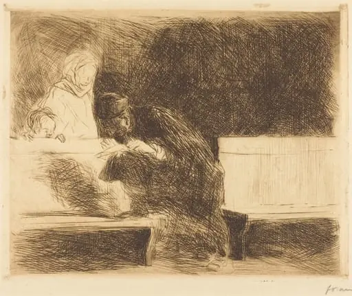 Avocat compulsant un dossier (Lawyer Going through a Brief), by Jean-Louis Forain