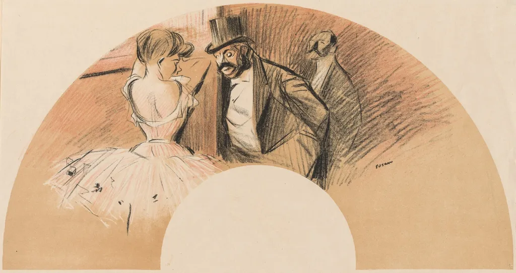 Bal Gavarni Fan, by Jean-Louis Forain, 1903