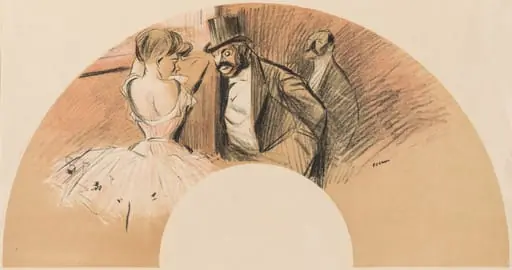 Bal Gavarni Fan, by Jean-Louis Forain