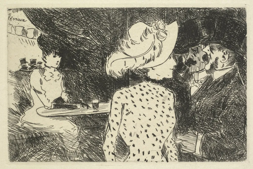 Cafe Scene (descriptive), by Jean-Louis Forain, 1883
