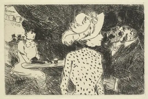 Cafe Scene (descriptive), by Jean-Louis Forain