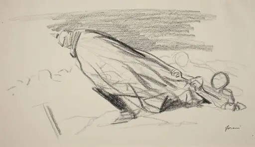 Ceux de la premiere heure.  "Sire! ou en somme-nous de "la guerre fraiche et joyeuse"? ...", by Jean-Louis Forain