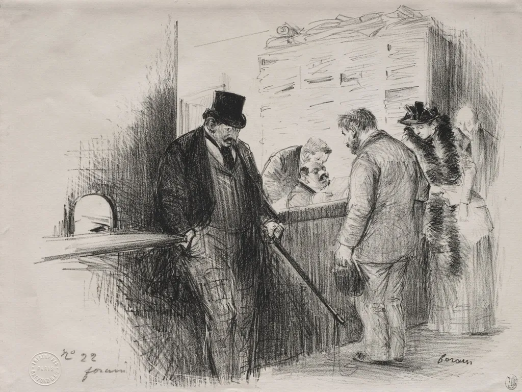 Chez l'Huissier, by Jean-Louis Forain, 1908
